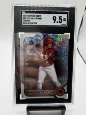 2022 Bowman Chrome Draft SAL STEWART 1st Rookie ASIA MOJO REFRACTOR SSP SGC 9.5