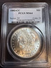 1883-CC Morgan Dollar   PCGS MS-64