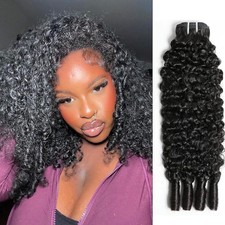1 Bundles Human Hair 3C4A Spiral End Quick Burmese Curly Water Wave 14Inch