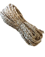 Hand Made Jute Braid Rope 3 Strand  1/2" x 30 feet per Hank Braided with Na...