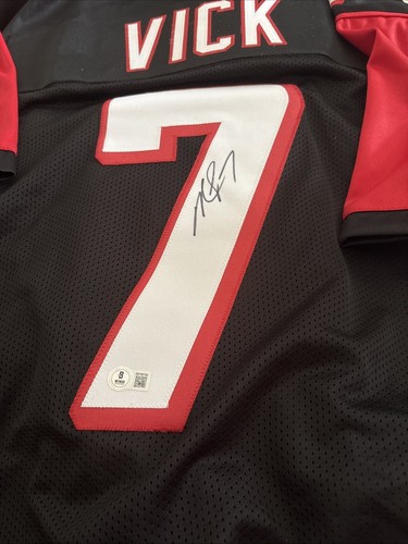 Michael Vick #7 Signed Falcons Football Jersey Autographed AUTO BAS COA Sz XL - Picture 2 of 11