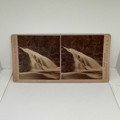 Antique Stereoview Card Lake Superior Scenery Duluth Chester Creek