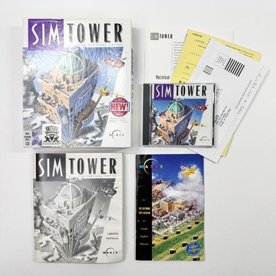 SimTower (PC, 1994) Video Game Big Box Complete