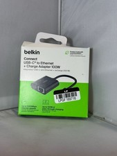 Belkin Connect USB-C to Ethernet  Charge Adapter 100W w/Gigabit Ethernet Port