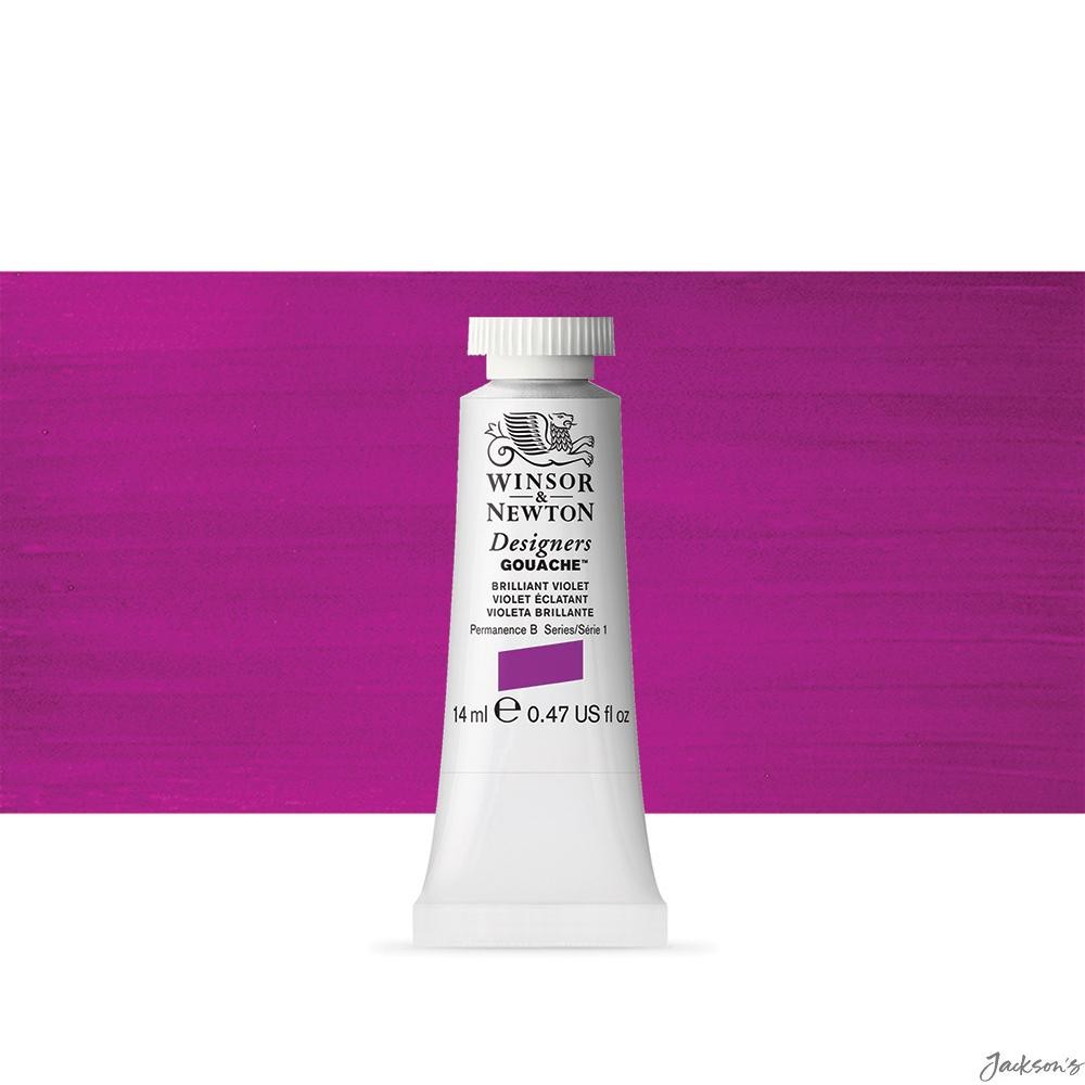 Winsor & Newton Designers Gouache Paint 14ml Tube Brilliant Violet Artists Co...