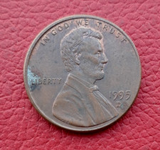 Very Rare United States of America One Cent 1995  Error Misaligment Coin