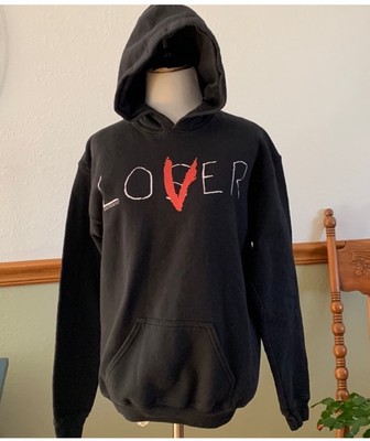 Absolute Cult Lover/Loser  IT  black hooded sweatshirt sz Small