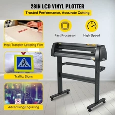 VEVOR Vinyl Cutter Machine, 28 Inch Paper Feed Cutting Plotter Bundle, Adjustabl