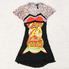 Vintage Y2K Custo Barcelona Dress Floral Seriously Sweet Cut & Sew, Puff Sleeves