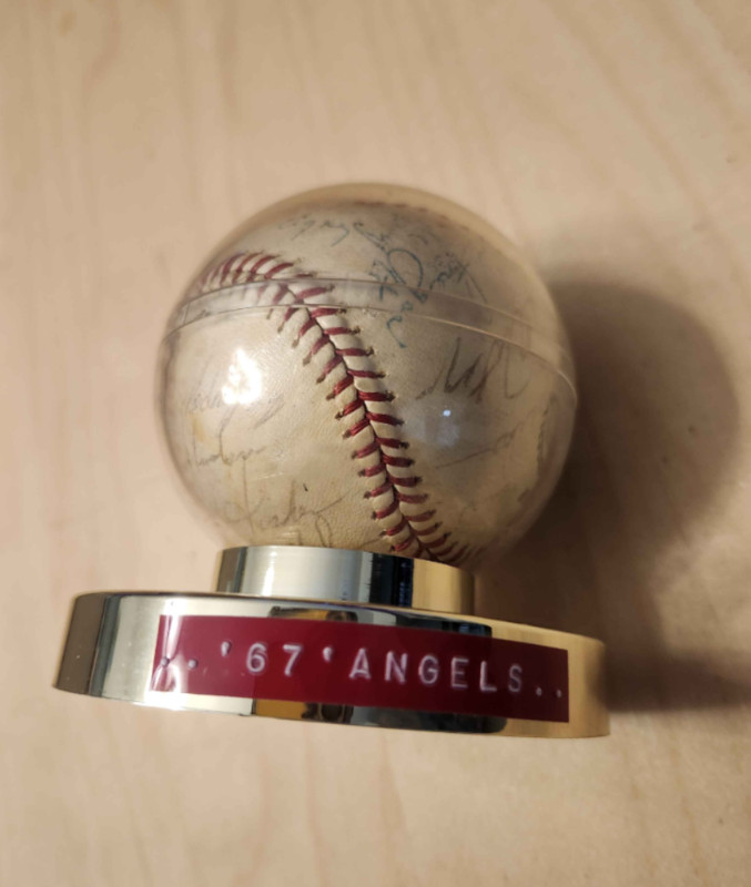 California Angels 1967 Team Signed Baseball No COA Around 30 Sigs