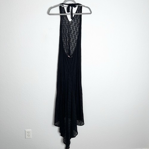 Victoria Secret Dress Women Large Sheer Lace Maxi Midi Halter Neck Cover Up B21 - Picture 4 of 8