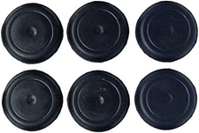 1" 1.00 inch Black Rubber Plug for Flush Mount Body Pack of 5 Plugs,