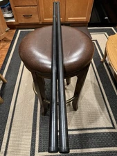 2 Yakima Round Roof Rack Load Bars 48 Inch w End caps VERY NICE