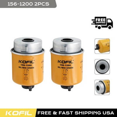 2pcs /156-1200 Fuel Water Separator Filter Replace P551423 RE50455 1561200