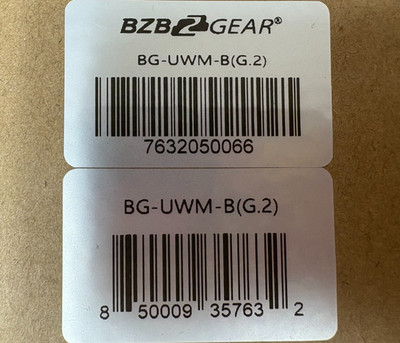 BZBGEAR Universal PTZ Camera Wall Mount | Black  (P/N: BG-UWM-B)