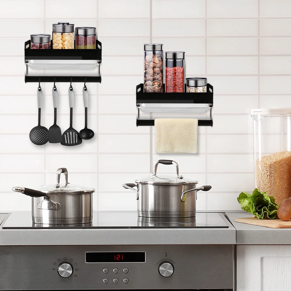 Estantes de baño EE. UU. Sin taladro Montaje en pared Capa Estante Ducha Soporte de almacenamiento Foto 2 de 4