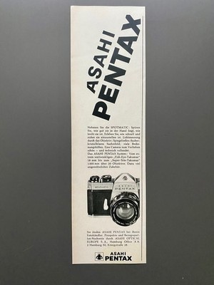 Asahi Pentax Spotmatic Kamera Werbeanzeige 1968 Vintage Ad Werbung Reklame