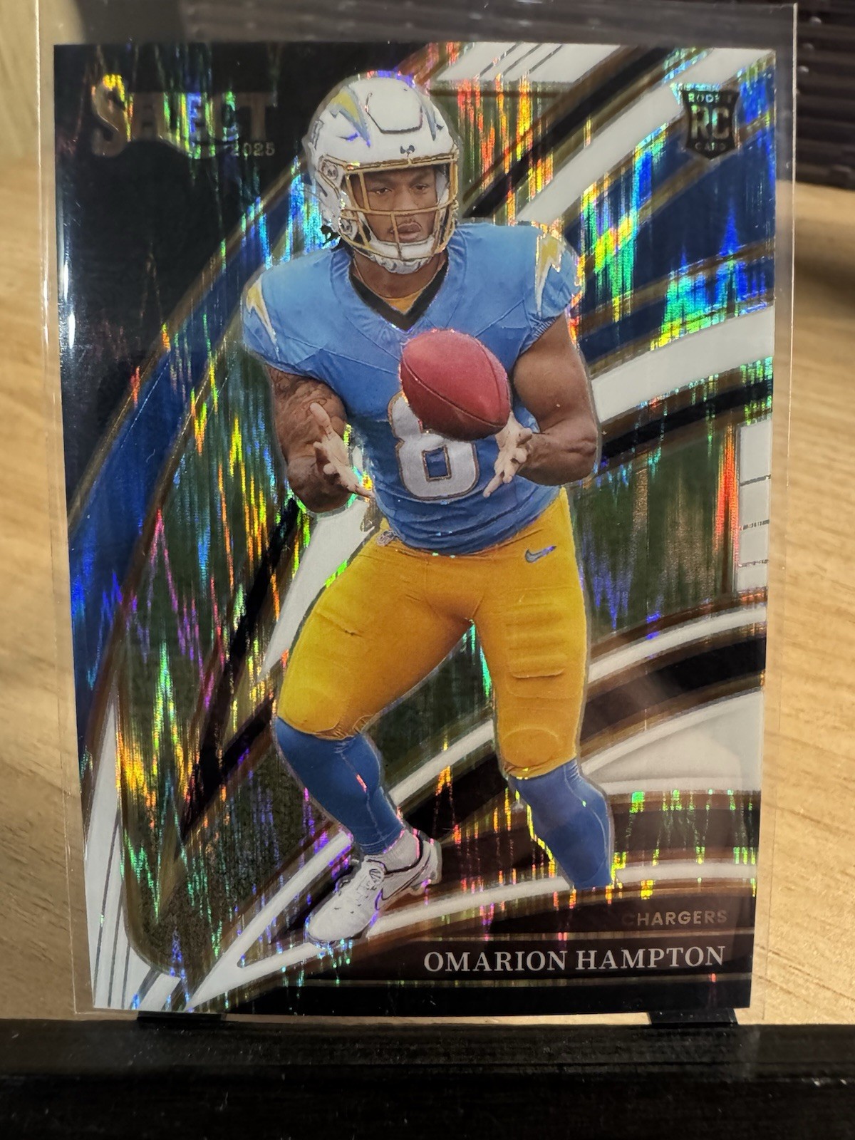 2025 panini select #202 Omarion Hampton White Shock Prizm /799