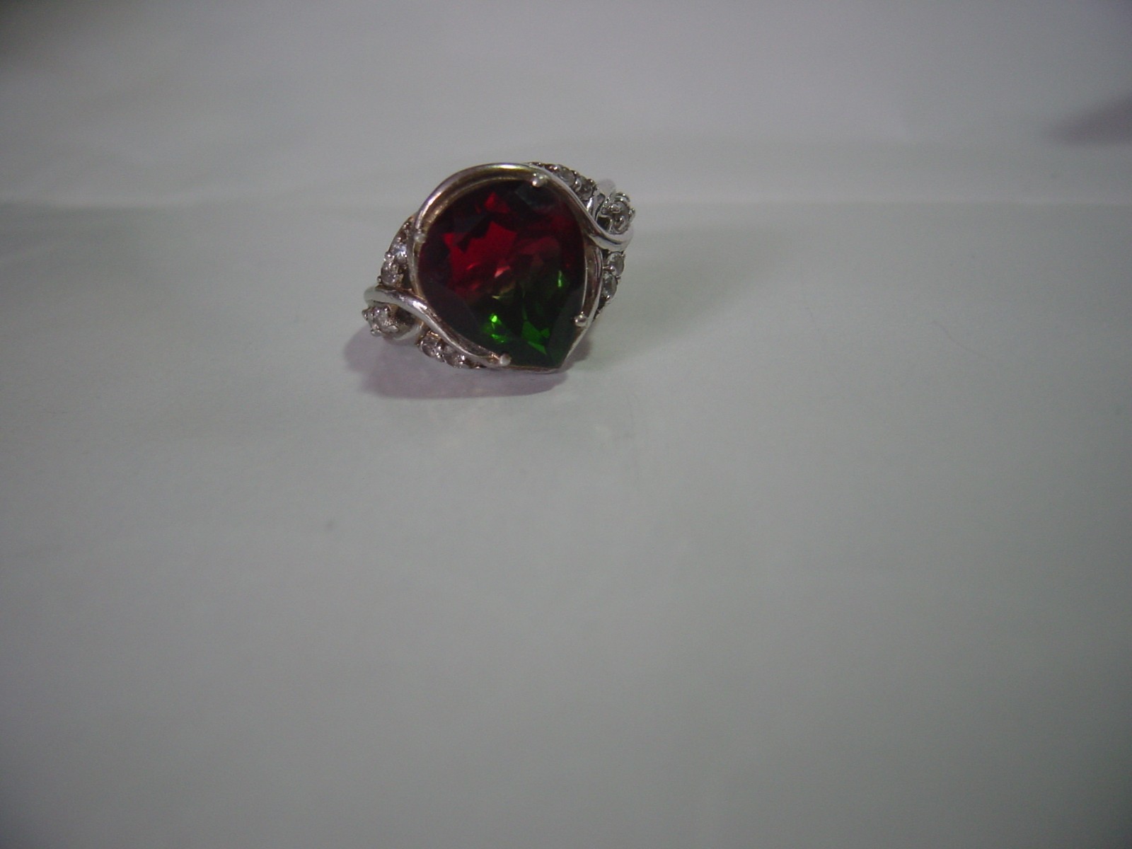 Solid Silver superb natural pear shaped ammolite … - image 11