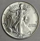 1986 American Silver Eagle 1 oz .999 Fine Silver Coin d497