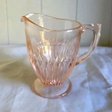 Jeanette Anniversary Pink Creamer Lovely Vintage Depression Glass 3.75" Tall 
