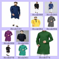 Mens Kurta only Cotton Mens Shirt Solid All Size Loose Fit Long Kurta