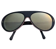 Vintage Cebe Sunglasses Tricolor Sport Shield E25 Red White Blue France 1980s