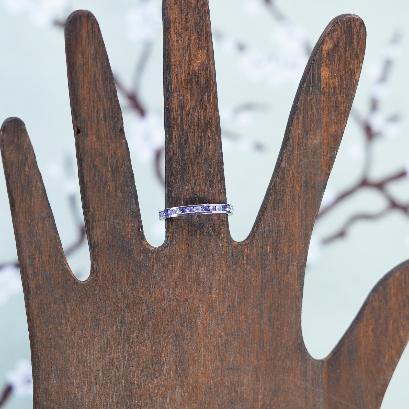 Size 7, Sterling 925 silver stackable ring, stack… - image 2