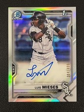 Luis Mieses 2021 Bowman Chrome Refractor Auto /499 1st Bowman CWS