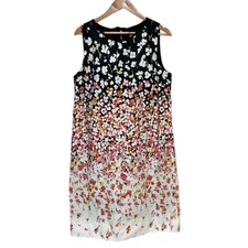 REDValentino floral print sleeveless dress, size 42, black. Women USED