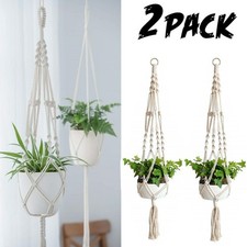 2 Pack Plant Hanger Flower Pot Plant Holder Large 4 Legs Macrame Jute 41 Inch