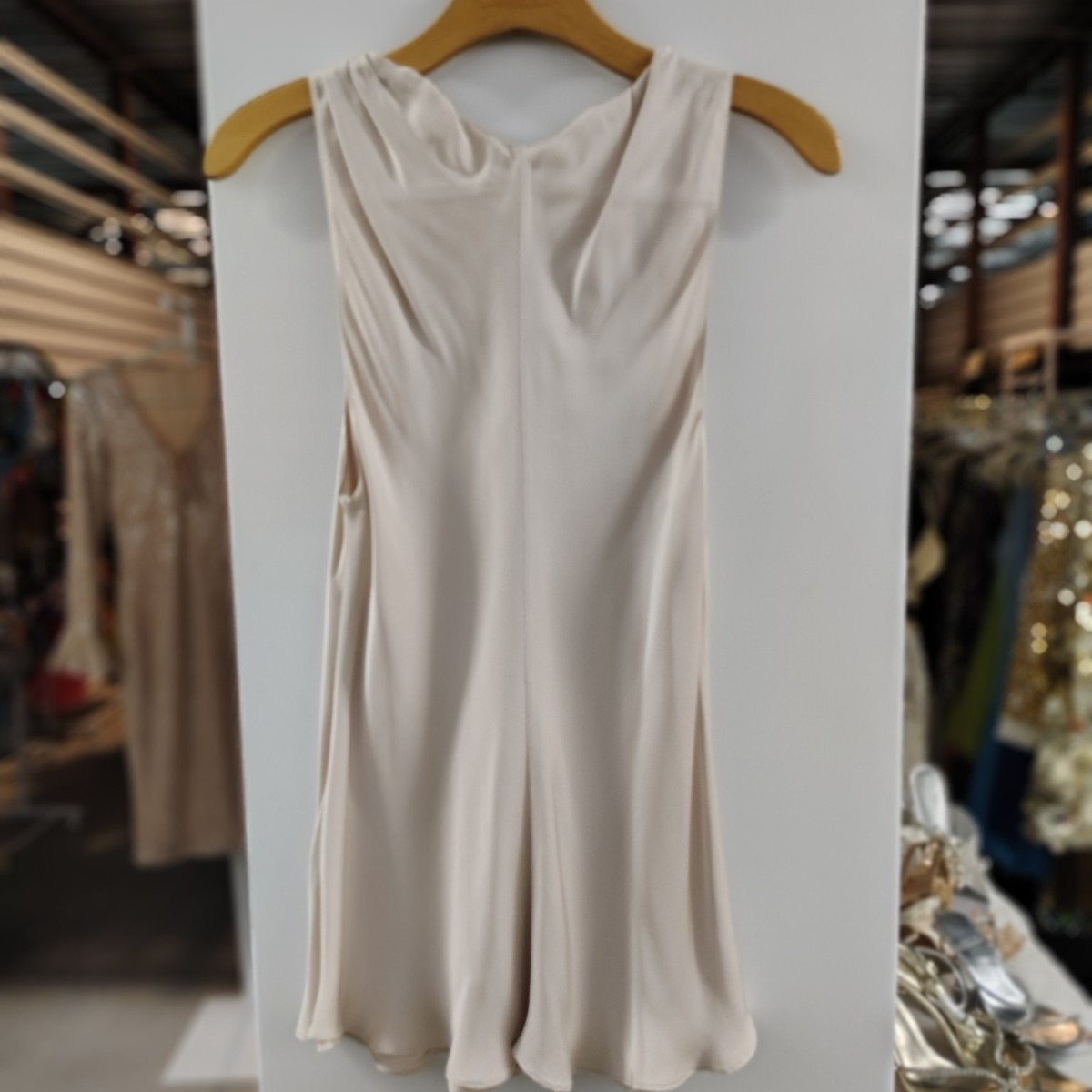 Giorgio Armani 100% Silk Cami Top | Tan Italian Silk Minimalist