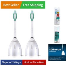 Genuine E-series Replacement Toothbrush Heads 2 Brush Heads White