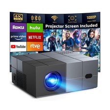 Projector with WiFi6 and Bluetooth5.3 - 1000ANSI/Electric Focus Outdoor Movi...