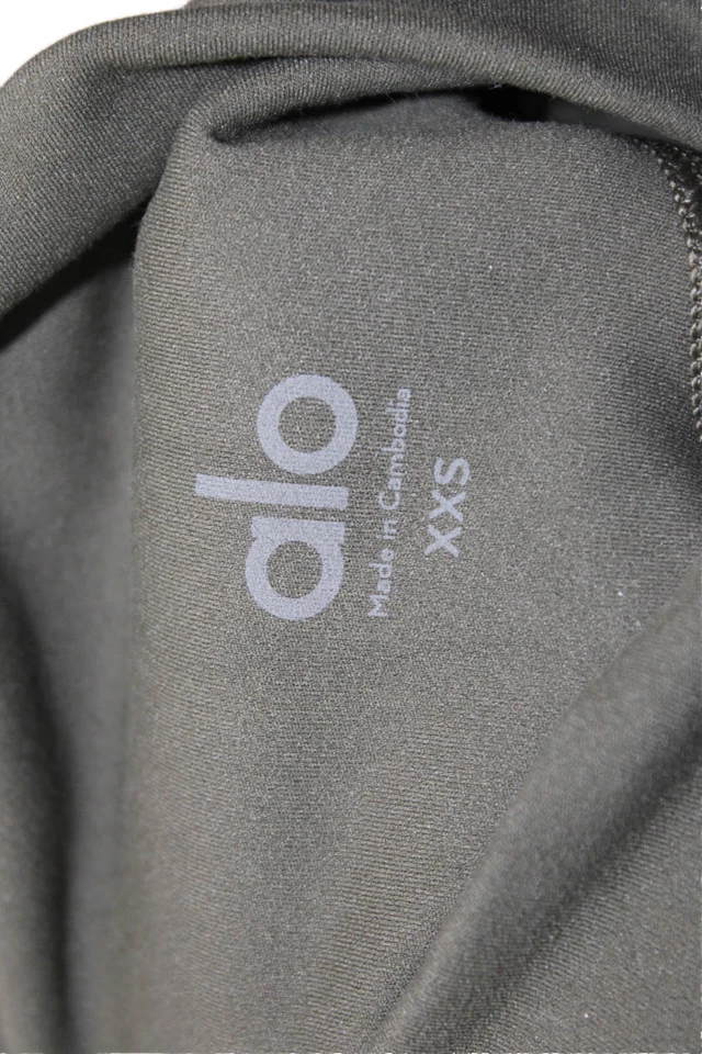 Alo Women Ankle Jegging Green Nylon Army Size 2XS - Image 4 of 4