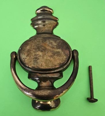 Door Brass Knocker Vintage Solid Antique Heavy 7'' Cast Hardware Unpolished