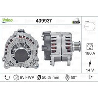 Valeo Generator Lichtmaschine 180A 14V FüR Audi A6 Avant 4G5 4GD C7 4G2