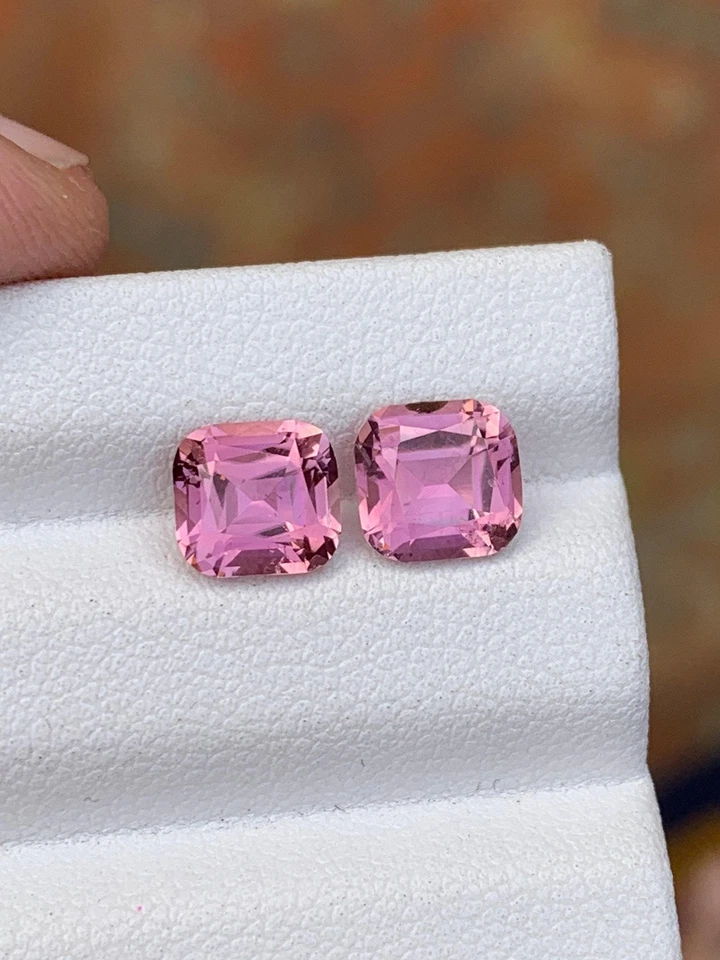 Pink Tourmaline Faceted Pair 2.70 ct - Matching Earrings Stones - Image 2 of 4