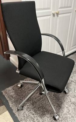 Bürostuhl Drehstuhl Stuhl Designer Stuhl AHREND 350 Office Schwarz/Chrom TOP!
