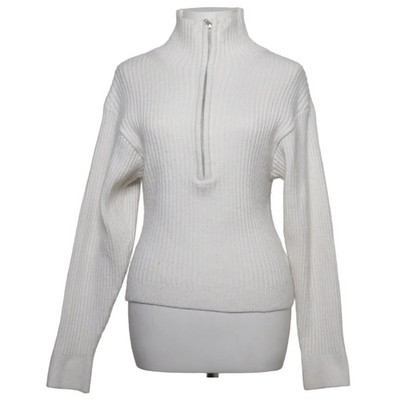 H&M, Strickpullover, Größe: S, Weiß, Polyester/Acryl/Wolle, Einfarbig #WJB