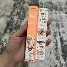 Grande Cosmetics 2 in 1 Brow Gel + Enhancing Serum 3.5mL Medium Exp 01/25 Sale