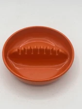 VTG Orange GES-LINE 5 1/4” Melamine Ashtray Retro 70s 80s Vibe MCM Made in USA