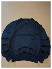 Dark Blue V-Neck Crew Neck Sweater - Size M