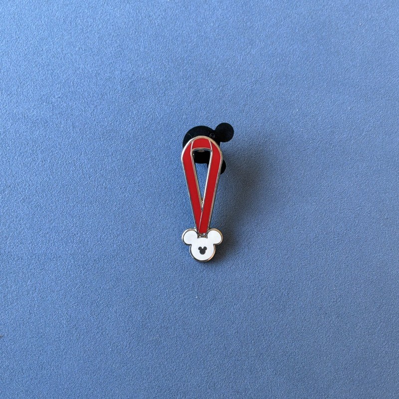 Disney Mickey Mouse Single Pin Trading Red Exclamation Mark Ribbon Theme