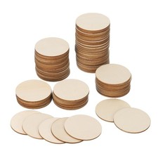 100Pcs 2.4 Inch Unfinished Blank Round Wood Slices for DIY Art Crafts Decor
