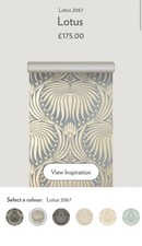 Farrow and Ball Lotus Wallpaper  1 and 3/4 rolls