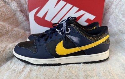 Nike Dunk Low Michigan Blue Black Yellow FZ4014-010 Sz 12 OG EUC