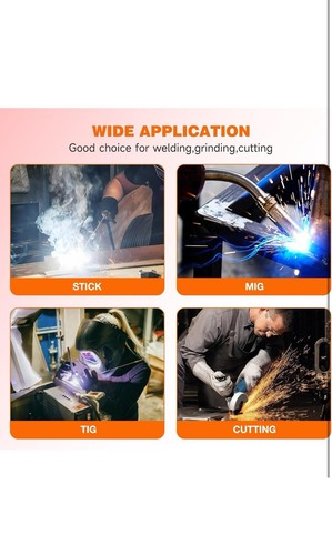 Welding Helmet Auto Darkening - 3.94''×3.66" True Color Welder Mask 1/1/1/2 Sola - Picture 6 of 6