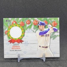 2022 Topps Holiday Jarred Kelenic Blue Metallic Jersey Relic, #/99 Mariners