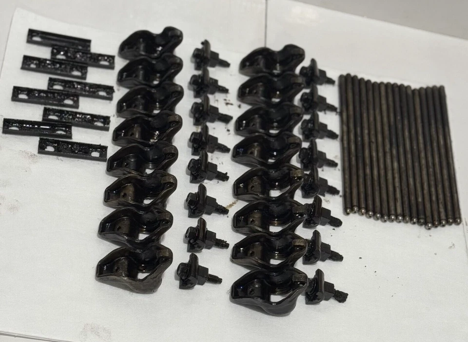 Ford F150 F250 1990 F350 351 W 5,8 L brazos basculantes con pernos y varillas de empuje - usado OEM Foto 4 de 4